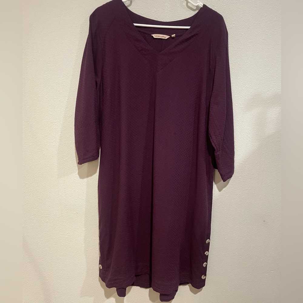 Soft Surroundings Deep Purple Textured Dress
